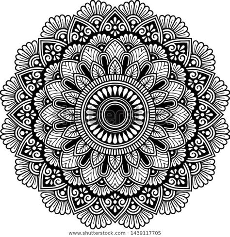 Find Mandala Pattern Black White Doodles Sketch Stock Images In Hd And