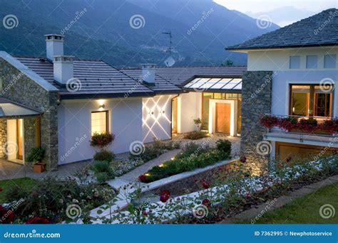 Luxury Home At Sunset Stock Image Image Of Large Prestige 7362995