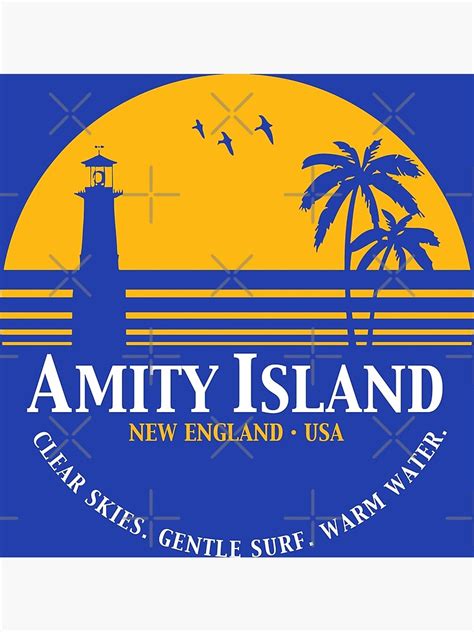 Amity Island Poster For Sale By Lightningdes Redbubble