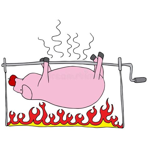 Roasted Pig Stock Vector Illustration Of Roasted Fire 16671353