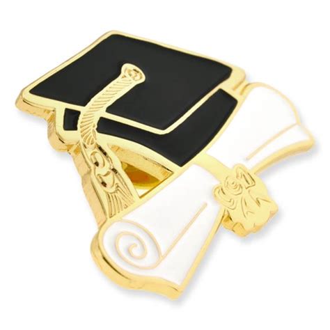 Pinmart Graduation Cap And Diploma School Graduate Enamel Lapel Pin