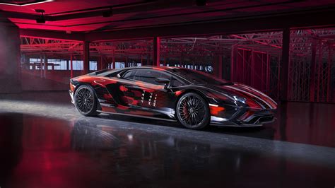 Red Black 2021 Lamborghini Aventador S By Yohji Yamamoto 3 4k 8k Hd