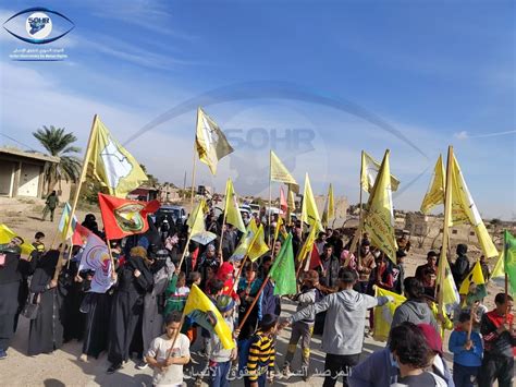 Sohr Thousands Protest Turkish Strikes On Kurdish Groups In Syria