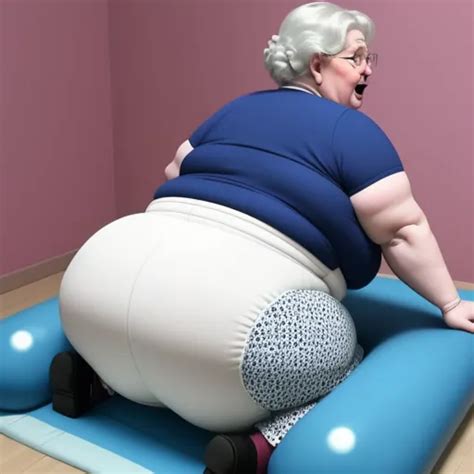Photo Ai Obese Granny With Huge While Her Husband Spanks