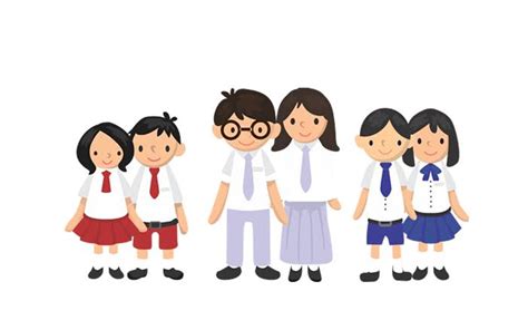 Gambar Anak Sekolah Smp Kartun Png Students Clipart Gambar Animasi