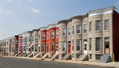 Row Of Identical Houses On A Street Stock Photo Download Image Now