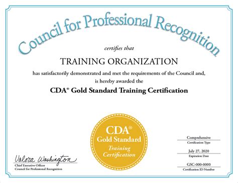 Cda Gold Standardsm Awarded To Six Early Childhood Education Programs