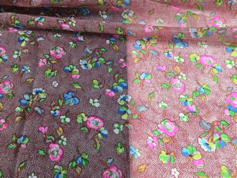 Sheer Floral Print Dress Fabric Fashion Blouse Scarf Craft Etsy