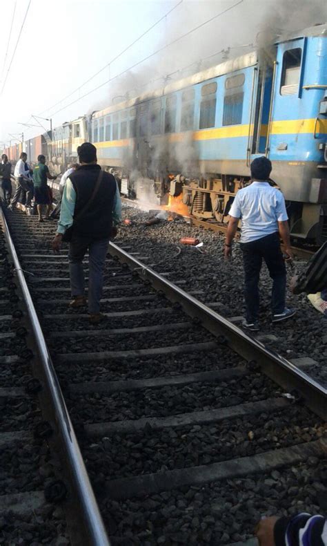 Goods Train Rail Engine Catches Fire On Mumbai Ahmedabad Route Near