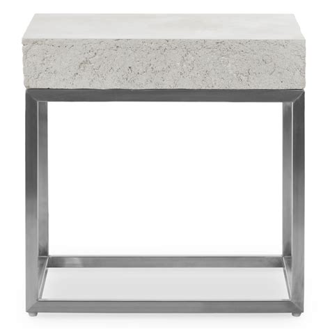 Delrio Blanc White Outdoor End Table Zin Home