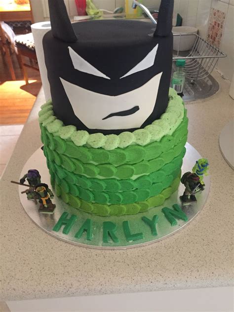 Batman And Teenage Mutant Ninja Turtle Cake Mutant Ninja Turtles Cake