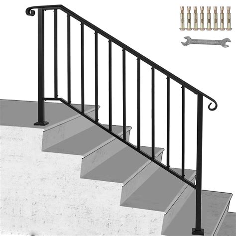 Vevor Handrail Picket 4 Fits 4 Or 5 Steps Matte Black Stair Rail