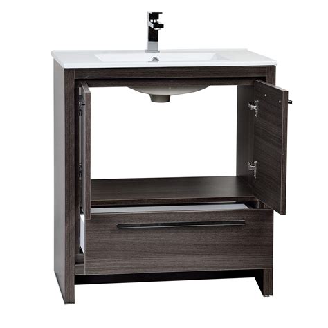 Sale ends in 1 day. Buy CBI Enna 29.5 Inch Grey Oak Modern Bathroom Vanity TN ...