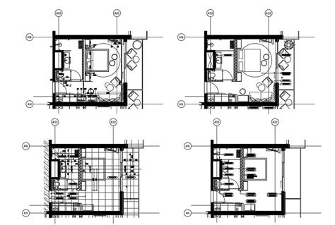 AutoCAD DWG File Showing Unit Plan Of A Guest Room Of A Hotel Download The AutoCAD DWG File