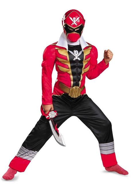 Power Ranger Super Megaforce Red Ranger Muscle Kids Costume Power