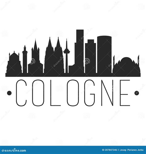 Cologne Germany City Skyline Silhouette City Design Vector Famous