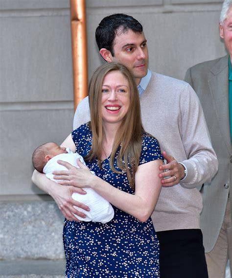 Chelsea Clinton's Baby Son Aidan Leaves the Hospital With His Parents