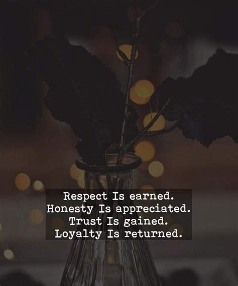 respect is earned honesty is appreciated trust is gained loyalty is returned pictures