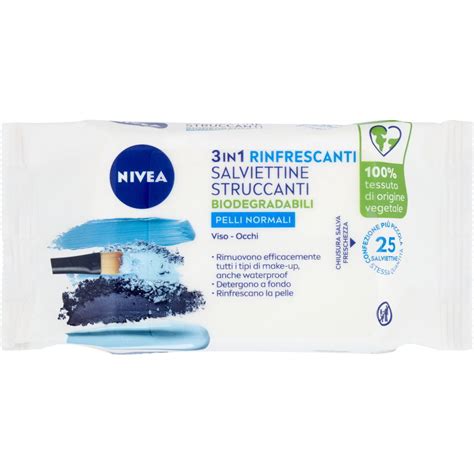 Salviettine Struccanti 3in1 Rinfrescanti X25 NIVEA 1 PZ Coop Shop