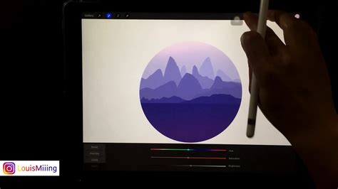 Procreate ️ How To Draw Mountains With Procreate Ipad绘画 Ipad Fotos