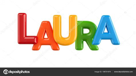 Isolated Colorfull 3d Kid Name Balloon Font Laura Stock Photo By