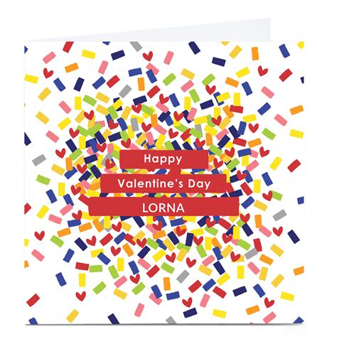 Buy Personalised Valentines Day Card Colourful Confetti For Gbp 329 Card Factory Uk