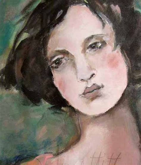 Acrylic On Watercolor Paper Portrait Art Female Art Painting