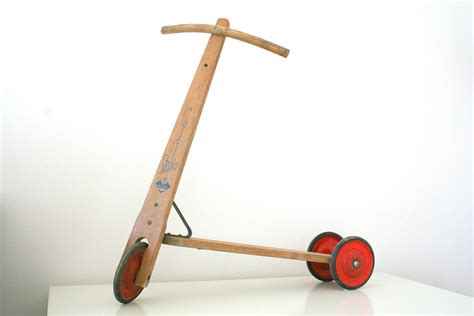 Wooden Childrens Scooter Bike Mid Century Toy €6500 Via Etsy