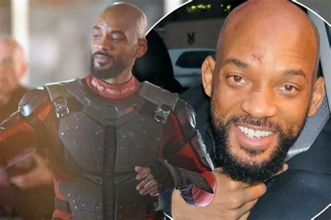 Suicide Squads Will Smith Gets Battered On Set And Is Left With Cuts And Bruises Mirror Online