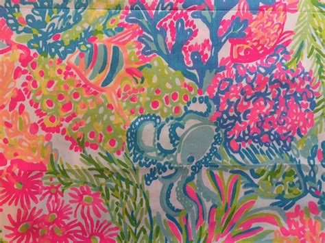 3 Patches Of Lilly Pulitzer Fabric Lovers Coral New Summer