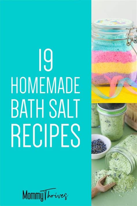 19 Diy Bath Salts To Help You Relax Mommythrives Bath Salts Diy Homemade Bath Salts Recipe