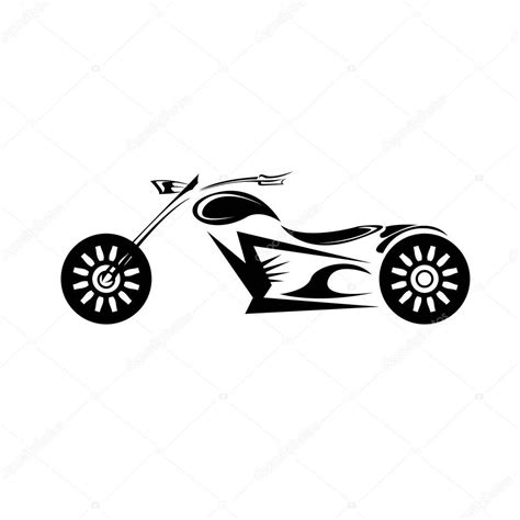 Descargar Silueta Vector De Motocicleta Clásica Icono De Moto