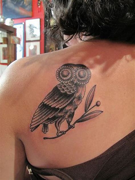 Owl Tattoos On Shoulder Blade Creativefan
