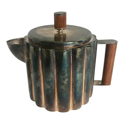 1920s Ilonka Karasz Art Deco Silver Plate Teapot Chairish