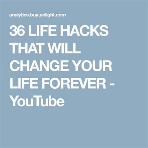 36 Life Hacks That Will Change Your Life Forever Youtube Life Hacks