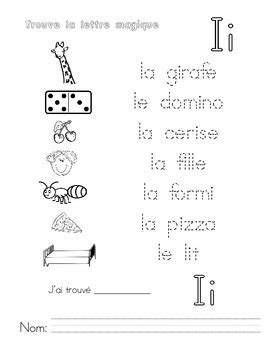 Trouve les voyelles - French word work find the vowels activities