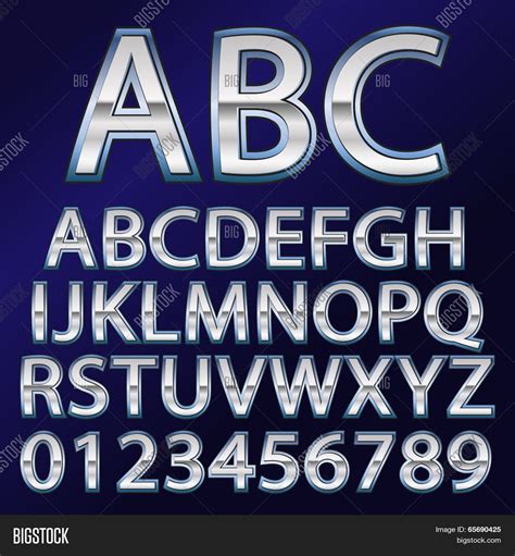 Vector Metal Font Vector And Photo Free Trial Bigstock