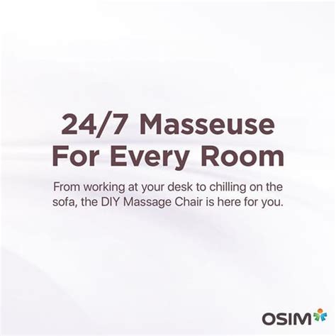 15 Apr 2020 Onward Osim Diy Massage Chair Promo