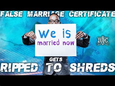 Iuic False Marriage Certificate Gets Ripped To Shreds Youtube