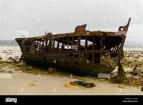 Stanley Falkland Islands United Kingdom Wreck Shipwreck Stock Photo