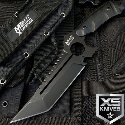 11 Mtech Black Tanto Fixed Blade Combat Full Tang Tactical Dagger Hunter Knife Ebay