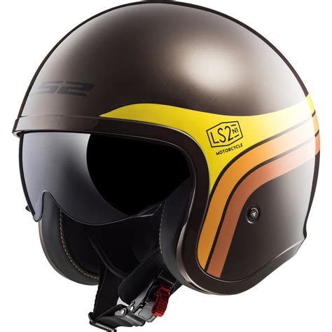 Ls2 Of599 Spitfire Sunrise Open Face Motorcycle Helmet Xl Brown
