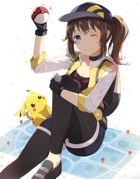 Anime Picture 1451x1856 With Pokemon Pokemon Go Nintendo Pikachu Female Protagonist Pokemon Go
