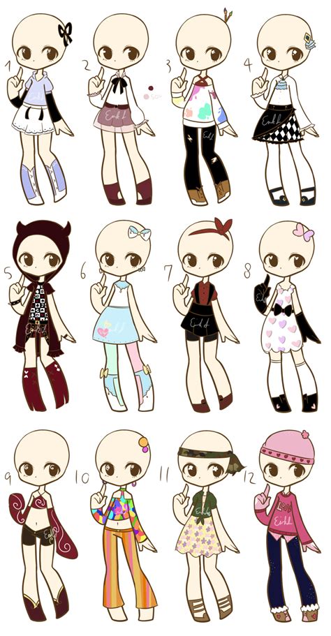 outfit adopts batch 5 no 10 open cute drawings character design fashion design drawings