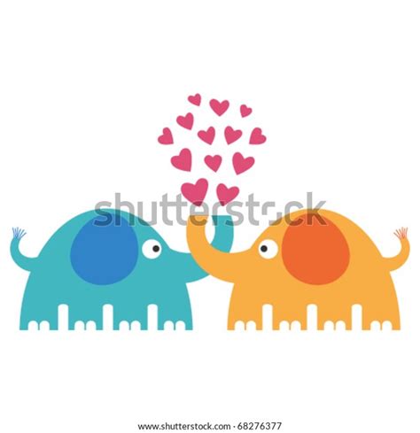 Elephants Love Stock Vector Royalty Free 68276377 Shutterstock