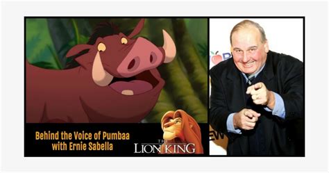 Behind The Voice Of Pumbaa With Ernie Sabella Tells Lion King 1½