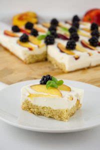 Lust auf einen leichten joghurt quark kuchen mit himbeeren? Kalorienarmer Joghurt Quark Kuchen mit Früchten ...