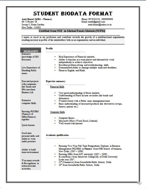 Biodata is nothing but an old fashioned vocabulary for resume or cv. Biodata Format For Job Application - Download Sample Biodata Form