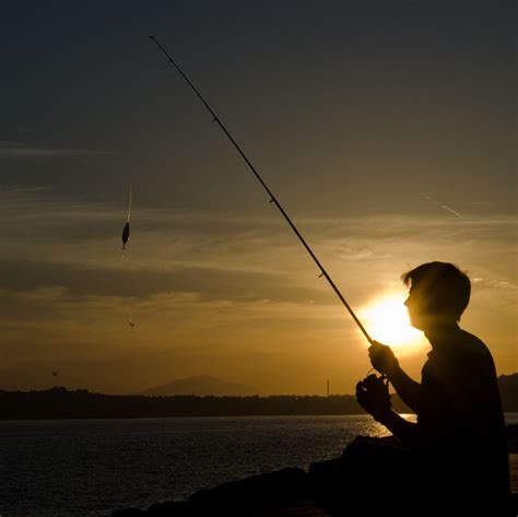 Fishing During The Sunset Sunset Gone Fishing Fishin