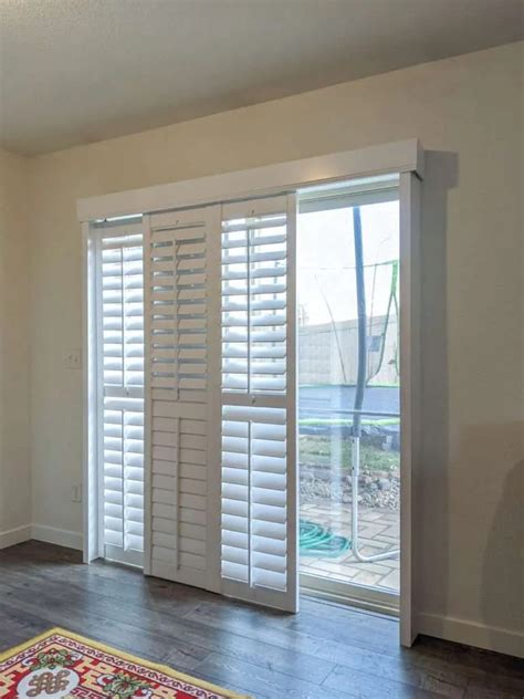 Patio Sliding Glass Door Plantation Shutters Just Plantation Shutters